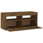 vidaXL TV-Schrank mit LED-Leuchten Räuchereiche 90x35x40 cm vidaXL TV-Schrank mit LED-Leuchten Räuchereiche 90x35x40 cm
