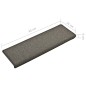 vidaXL Teppich-Treppenstufen 15 Stk. 65x21x4 cm Dunkelgrau vidaXL Teppich-Treppenstufen 15 Stk. 65x21x4 cm Dunkelgrau