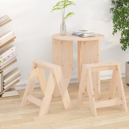 vidaXL Hocker 2 Stk. 40x40x45 cm Massivholz Kiefer
