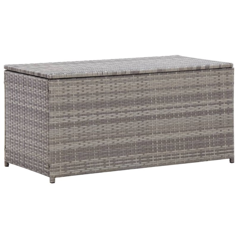 vidaXL Gartenbox Poly Rattan 100x50x50 cm Grau vidaXL Gartenbox Poly Rattan 100x50x50 cm Grau