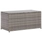 vidaXL Gartenbox Poly Rattan 100x50x50 cm Grau vidaXL Gartenbox Poly Rattan 100x50x50 cm Grau