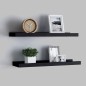 vidaXL Bilderleisten 2 Stk. Schwarz 60x9x3 cm MDF vidaXL Bilderleisten 2 Stk. Schwarz 60x9x3 cm MDF