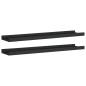 vidaXL Bilderleisten 2 Stk. Schwarz 60x9x3 cm MDF vidaXL Bilderleisten 2 Stk. Schwarz 60x9x3 cm MDF