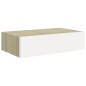 vidaXL Wand-Schubladenregale 2 Stk. Eiche und Weiß 40x23,5x10 cm MDF vidaXL Wand-Schubladenregale 2 Stk. Eiche und Weiß 40x23,5x10 cm MDF