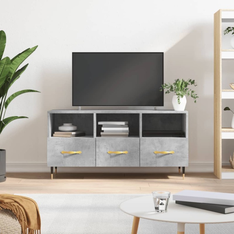 vidaXL TV-Schrank Betongrau 102x36x50 cm Holzwerkstoff vidaXL TV-Schrank Betongrau 102x36x50 cm Holzwerkstoff