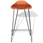 Barhocker 6 Stk. Braun Echtleder Barhocker 6 Stk. Braun Echtleder
