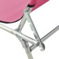 vidaXL Klappbare Sonnenliege mit Dach Stahl Magento Rosa vidaXL Klappbare Sonnenliege mit Dach Stahl Magento Rosa