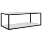 vidaXL Couchtisch Weiß 100x50x35 cm Hartglas vidaXL Couchtisch Weiß 100x50x35 cm Hartglas