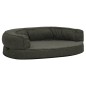 vidaXL Hundematratze Ergonomisch 90x64cm Leinenoptik Fleece Dunkelgrau vidaXL Hundematratze Ergonomisch 90x64cm Leinenoptik Fleece Dunkelgrau