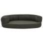 vidaXL Hundematratze Ergonomisch 90x64cm Leinenoptik Fleece Dunkelgrau vidaXL Hundematratze Ergonomisch 90x64cm Leinenoptik Fleece Dunkelgrau