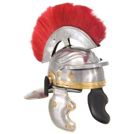 vidaXL Römischer Soldaten-Helm Antik Replik für LARP Silbern Stahl 