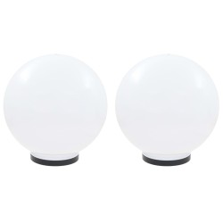 vidaXL LED-Gartenleuchten 2 Stk. Kugelförmig 40 cm PMMA