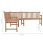 vidaXL Garten-Eckbank 185x185x90 cm Massivholz Teak vidaXL Garten-Eckbank 185x185x90 cm Massivholz Teak