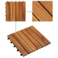 Terrassenfliesen 30er Set Vertikales Muster 30 x 30 cm Akazie Terrassenfliesen 30er Set Vertikales Muster 30 x 30 cm Akazie
