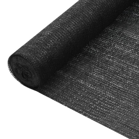 vidaXL Zaunblende Schwarz 1,8x50 m HDPE 75 g/m² 
