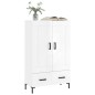 vidaXL Highboard Hochglanz-Weiß 69,5x31x115 cm Holzwerkstoff vidaXL Highboard Hochglanz-Weiß 69,5x31x115 cm Holzwerkstoff