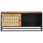 vidaXL TV-Schrank 90x30x40 cm Raues Mangoholz und Wiener Geflecht vidaXL TV-Schrank 90x30x40 cm Raues Mangoholz und Wiener Geflecht