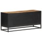 vidaXL TV-Schrank 90x30x40 cm Raues Mangoholz und Wiener Geflecht vidaXL TV-Schrank 90x30x40 cm Raues Mangoholz und Wiener Geflecht