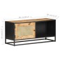 vidaXL TV-Schrank 90x30x40 cm Raues Mangoholz und Wiener Geflecht vidaXL TV-Schrank 90x30x40 cm Raues Mangoholz und Wiener Geflecht