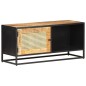 vidaXL TV-Schrank 90x30x40 cm Raues Mangoholz und Wiener Geflecht vidaXL TV-Schrank 90x30x40 cm Raues Mangoholz und Wiener Geflecht