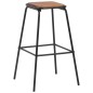 3-teiliges Bar-Set Stahl Schwarz Braun 3-teiliges Bar-Set Stahl Schwarz Braun