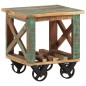 vidaXL Beistelltisch mit Rädern 40x40x42 cm Altholz Massiv vidaXL Beistelltisch mit Rädern 40x40x42 cm Altholz Massiv