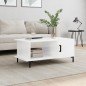 vidaXL Couchtisch Hochglanz-Weiß 90x50x40 cm Holzwerkstoff vidaXL Couchtisch Hochglanz-Weiß 90x50x40 cm Holzwerkstoff