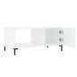 vidaXL Couchtisch Hochglanz-Weiß 90x50x40 cm Holzwerkstoff vidaXL Couchtisch Hochglanz-Weiß 90x50x40 cm Holzwerkstoff
