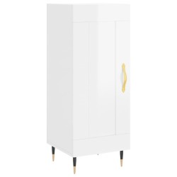 vidaXL Sideboard Hochglanz-Weiß 34,5x34x90 cm Holzwerkstoff