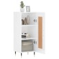 vidaXL Sideboard Hochglanz-Weiß 34,5x34x90 cm Holzwerkstoff vidaXL Sideboard Hochglanz-Weiß 34,5x34x90 cm Holzwerkstoff