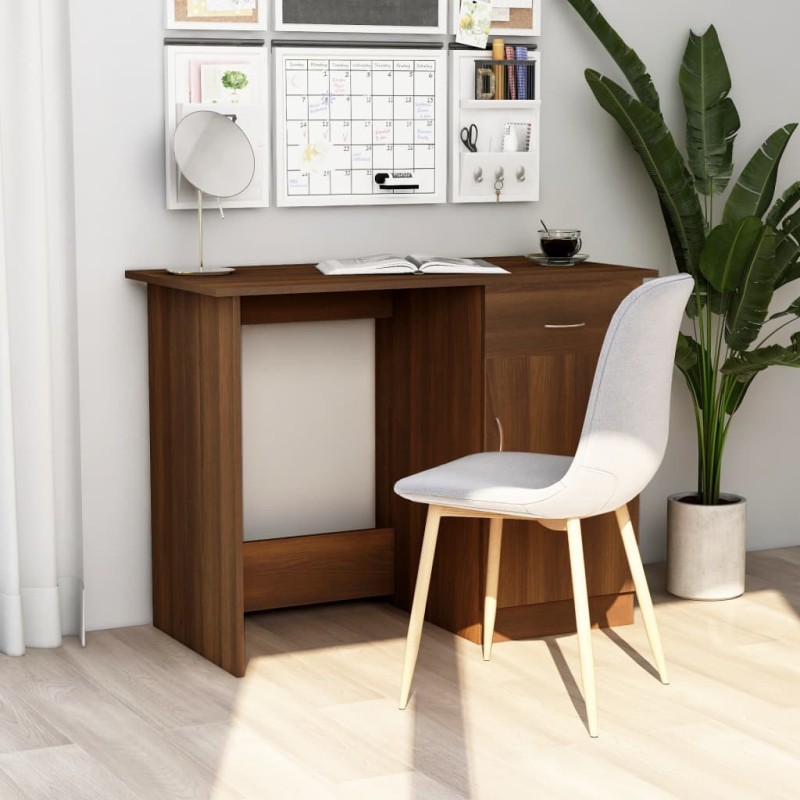 vidaXL Schreibtisch Braun Eichen-Optik 100x50x76 cm Holzwerkstoff vidaXL Schreibtisch Braun Eichen-Optik 100x50x76 cm Holzwerkstoff