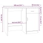 vidaXL Schreibtisch Braun Eichen-Optik 100x50x76 cm Holzwerkstoff vidaXL Schreibtisch Braun Eichen-Optik 100x50x76 cm Holzwerkstoff
