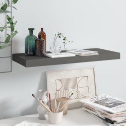 vidaXL Schwebendes Wandregal Hochglanz-Grau 60x23,5x3,8 cm MDF  