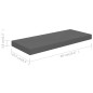 vidaXL Schwebendes Wandregal Hochglanz-Grau 60x23,5x3,8 cm MDF vidaXL Schwebendes Wandregal Hochglanz-Grau 60x23,5x3,8 cm MDF
