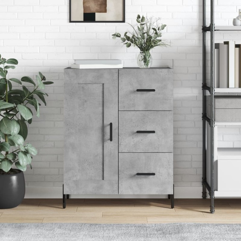 vidaXL Sideboard Betongrau 69,5x34x90 cm Holzwerkstoff vidaXL Sideboard Betongrau 69,5x34x90 cm Holzwerkstoff