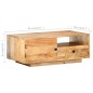 vidaXL Couchtisch 90x50x35 cm Mango Massivholz vidaXL Couchtisch 90x50x35 cm Mango Massivholz