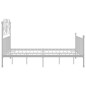 vidaXL Bettgestell Weiß Metall 160x200 cm vidaXL Bettgestell Weiß Metall 160x200 cm