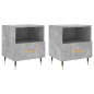 vidaXL Nachttische 2 Stk. Betongrau 40x35x47,5 cm Holzwerkstoff vidaXL Nachttische 2 Stk. Betongrau 40x35x47,5 cm Holzwerkstoff