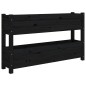 vidaXL Pflanzkübel Schwarz 112x25x66 cm Massivholz Kiefer vidaXL Pflanzkübel Schwarz 112x25x66 cm Massivholz Kiefer
