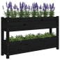 vidaXL Pflanzkübel Schwarz 112x25x66 cm Massivholz Kiefer vidaXL Pflanzkübel Schwarz 112x25x66 cm Massivholz Kiefer