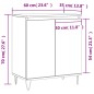 vidaXL Sideboard Betongrau 60x35x70 cm Holzwerkstoff vidaXL Sideboard Betongrau 60x35x70 cm Holzwerkstoff
