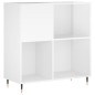 vidaXL Plattenschrank Hochglanz-Weiß 84,5x38x89 cm Holzwerkstoff vidaXL Plattenschrank Hochglanz-Weiß 84,5x38x89 cm Holzwerkstoff