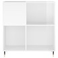vidaXL Plattenschrank Hochglanz-Weiß 84,5x38x89 cm Holzwerkstoff vidaXL Plattenschrank Hochglanz-Weiß 84,5x38x89 cm Holzwerkstoff