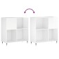 vidaXL Plattenschrank Hochglanz-Weiß 84,5x38x89 cm Holzwerkstoff vidaXL Plattenschrank Hochglanz-Weiß 84,5x38x89 cm Holzwerkstoff