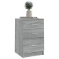 vidaXL Nachttisch Grau Sonoma 40x40x63 cm Holzwerkstoff vidaXL Nachttisch Grau Sonoma 40x40x63 cm Holzwerkstoff