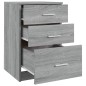 vidaXL Nachttisch Grau Sonoma 40x40x63 cm Holzwerkstoff vidaXL Nachttisch Grau Sonoma 40x40x63 cm Holzwerkstoff