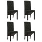 Esszimmerstühle 4 Stk. Schwarz Stoff Esszimmerstühle 4 Stk. Schwarz Stoff