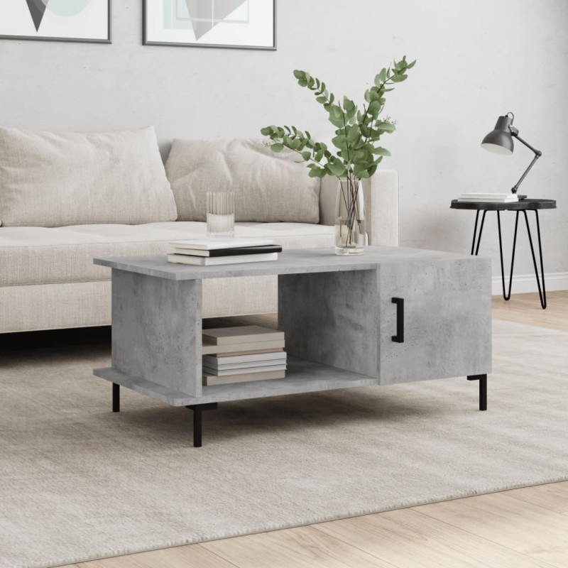 vidaXL Couchtisch Betongrau 90x50x40 cm Holzwerkstoff vidaXL Couchtisch Betongrau 90x50x40 cm Holzwerkstoff