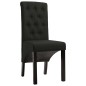 Esszimmerstühle 4 Stk. Schwarz Stoff Esszimmerstühle 4 Stk. Schwarz Stoff