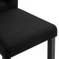 Esszimmerstühle 4 Stk. Schwarz Stoff Esszimmerstühle 4 Stk. Schwarz Stoff